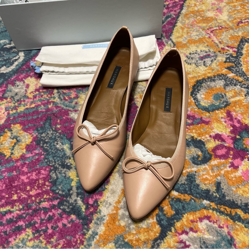 Margaux the pointe ballet flat in Nappa rose